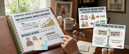 financial planning documents with strategy notes, proactiv